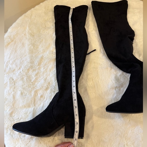 🖤 Chic Black Suede Over-the-Knee Boots - EU 38 
/US 7.5/8🖤 - Picture 10 of 14